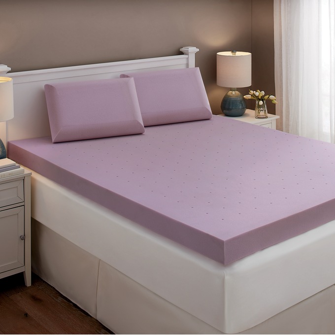 Lavender-Infused Memory Foam Topper, , large