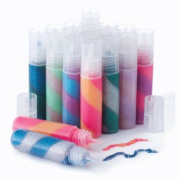 Set of 20 Glitter Glue Pens, , large