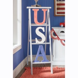 Buy Both and Save - Ladder Shelf and USA Red, White and Blue Letters, , large