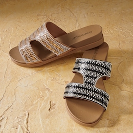 Olivia Miller Rhinestone Cutout Sandal, , large