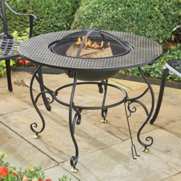 30&quot; Wrought Iron Fire Pit Table, , large