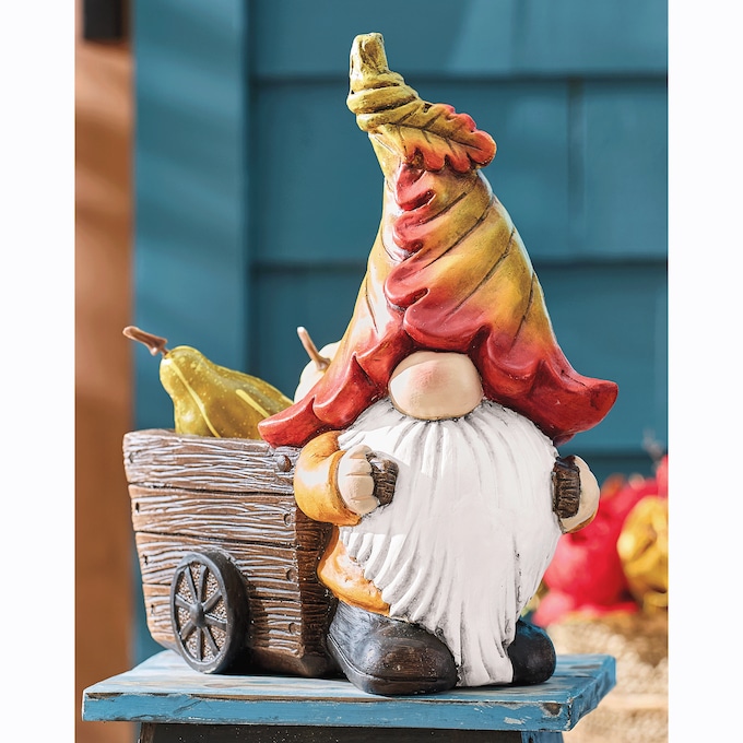 Gnome with Wheelbarrow Planter, , large