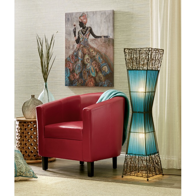 Zain lighted outlet rattan console table