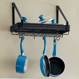Ripple Wall Mounted Pot Rack, , large