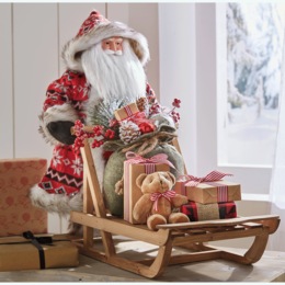 Nordic Santa on Sleigh Figurine, , large