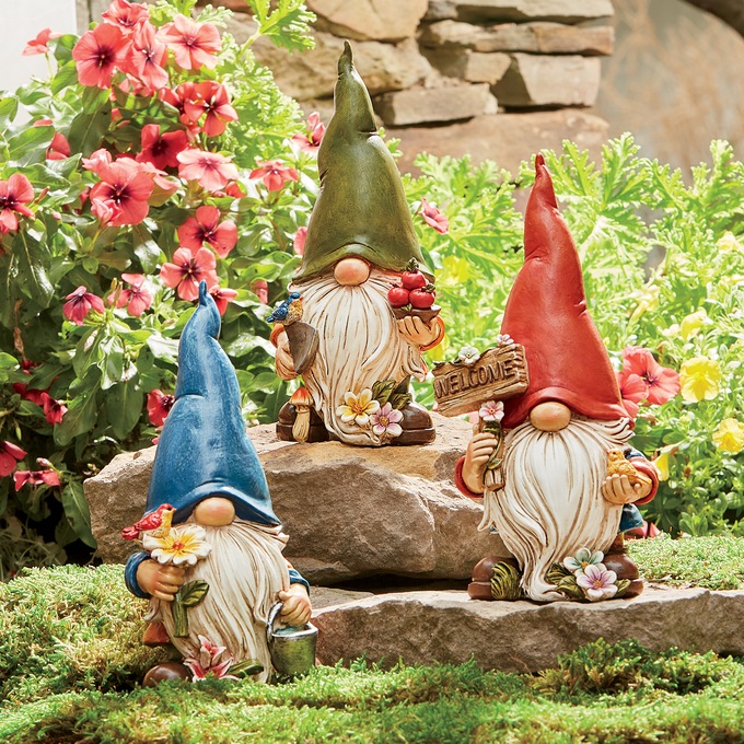 Set of 3 Gnomes, , large