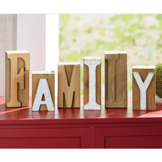 Family Tabletop Block Letters Country Door