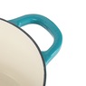 Crock Pot Artisan 6-qt. Enameled Cast Iron Dutch Oven with Lid, Teal Ombre, large