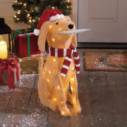 Lit Christmas Puppy Lawn D&eacute;cor, , large