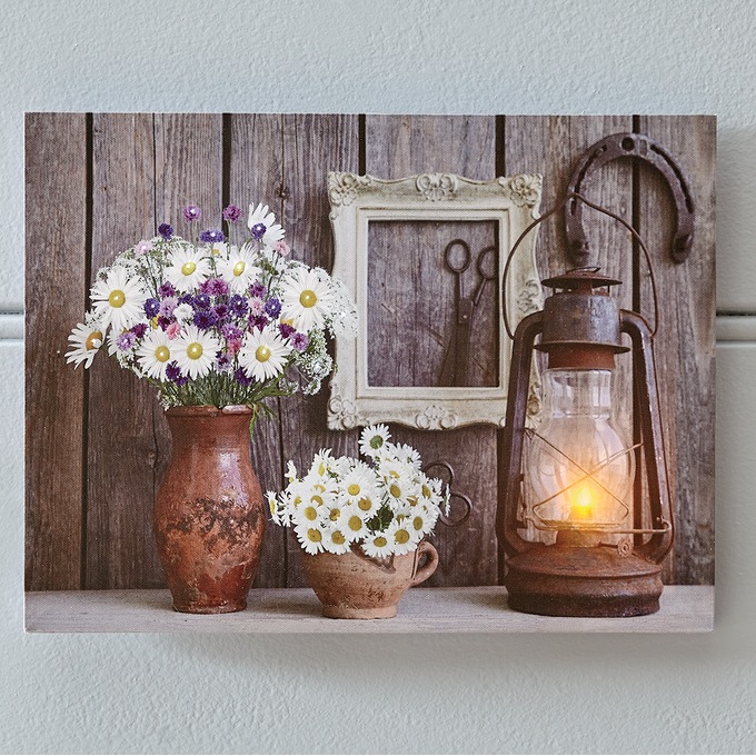 Lit Vintage Daisy Canvas, , large
