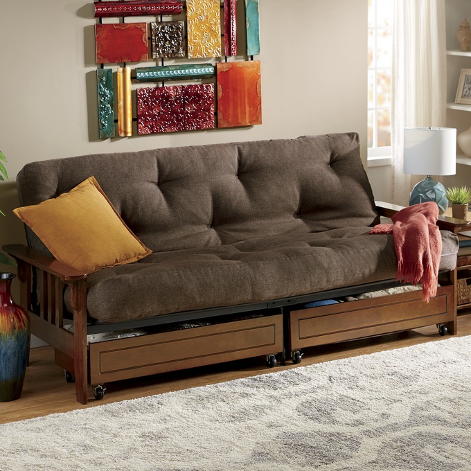 Futon couch discount frame and mattress