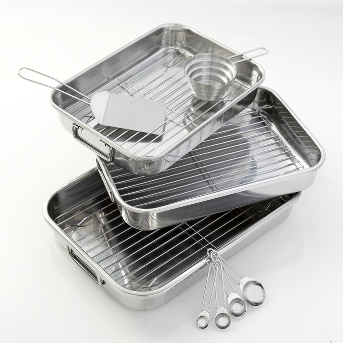 12-Piece Stainless Steel Roasting Set, , large