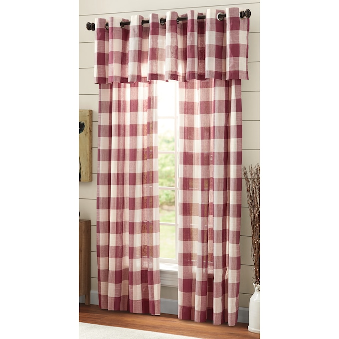 Buffalo Check Valance, Wine, large