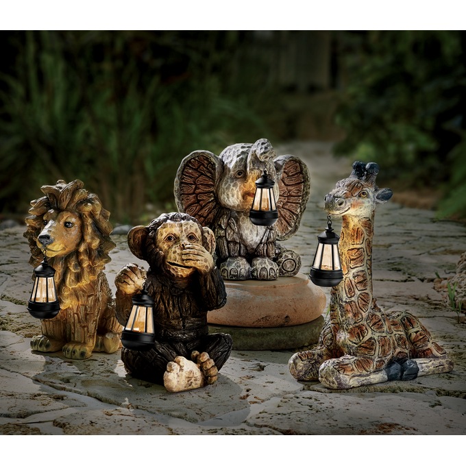 Safari Animal with Solar Lantern, , large
