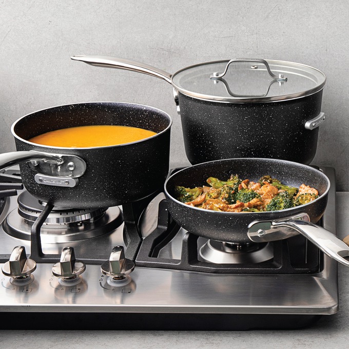 Granitestone Diamond Stackmaster 10-Piece Space-Saving Cookware Set