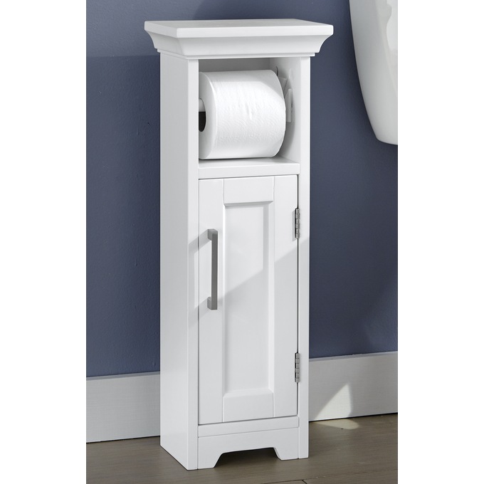Modern White Toilet Paper Holder, , large