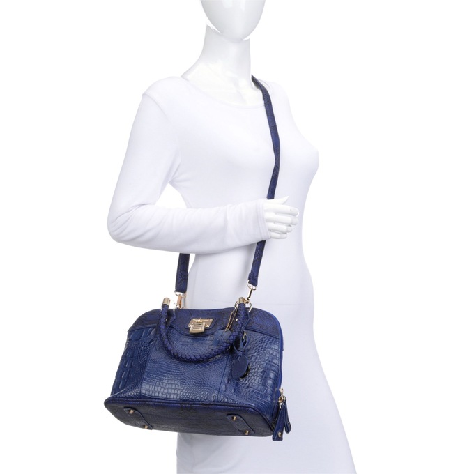 Lucy Braided Bag by Marc Chantal, Royal, large