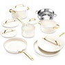 Gotham Steel 11-Piece Modern Kitchen Cookware Set, Cream, large