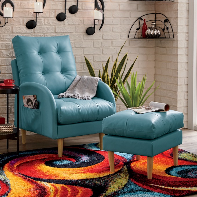Convertible Arm Chair and Ottoman, , large