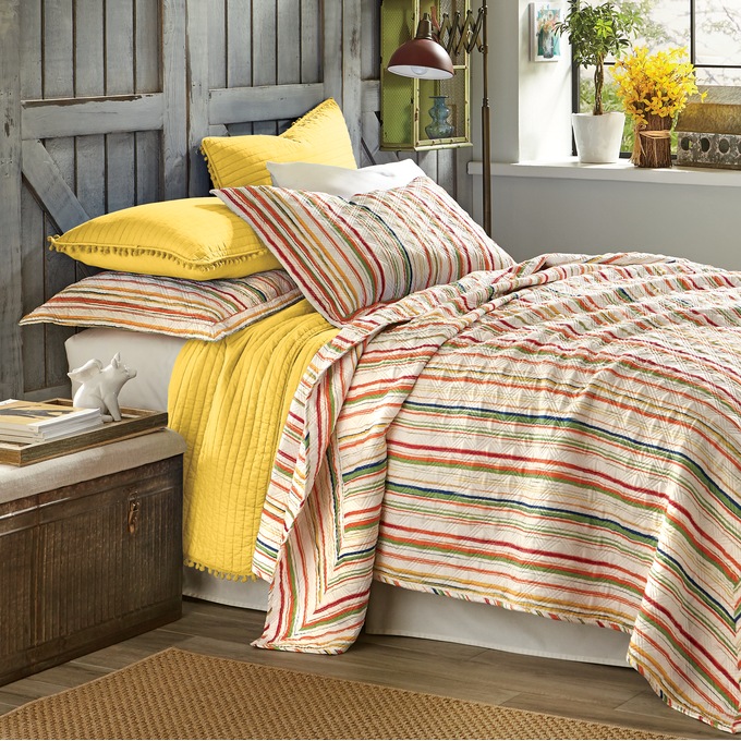 Ventura Stripe Oversized Quilt, , large