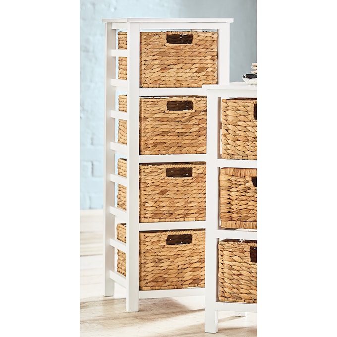 4-Tier Leslie Storage Basket Tower, White, large