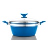 Chef Tested 8-Piece Ceramic Banded Cookware Set by Wards, Blue, large