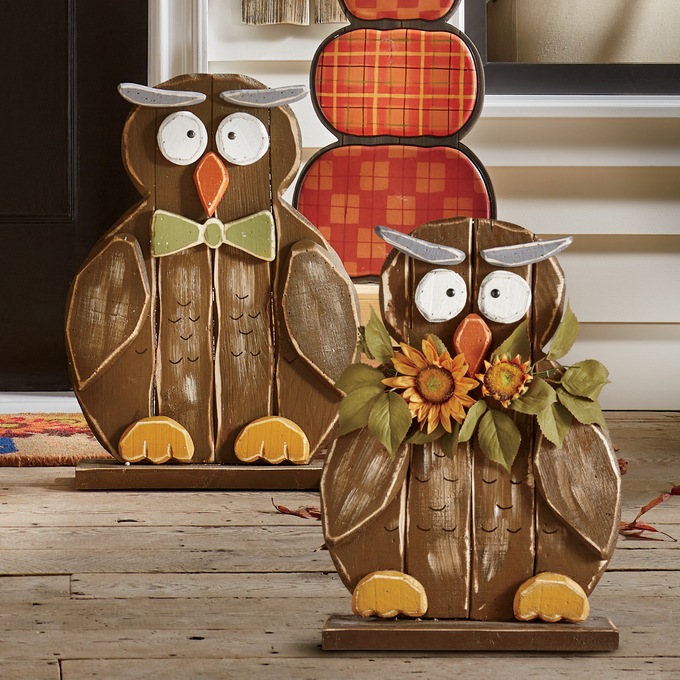 Buy Both Chunky Wood Owls and Save, , large