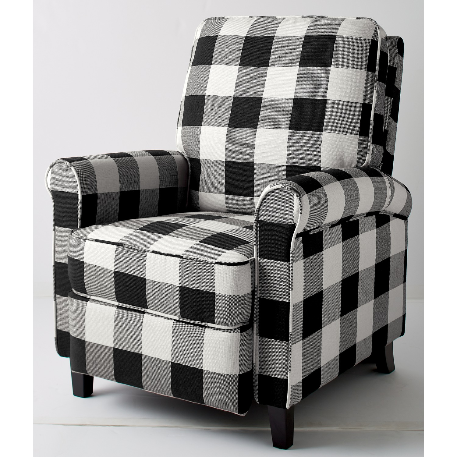 Black and white recliner discount chair