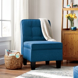 Tufted Parker Slipper Chair, , large