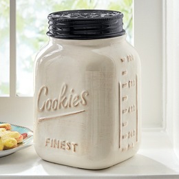 Farmhouse Mason Jar Cookie Jar, , large