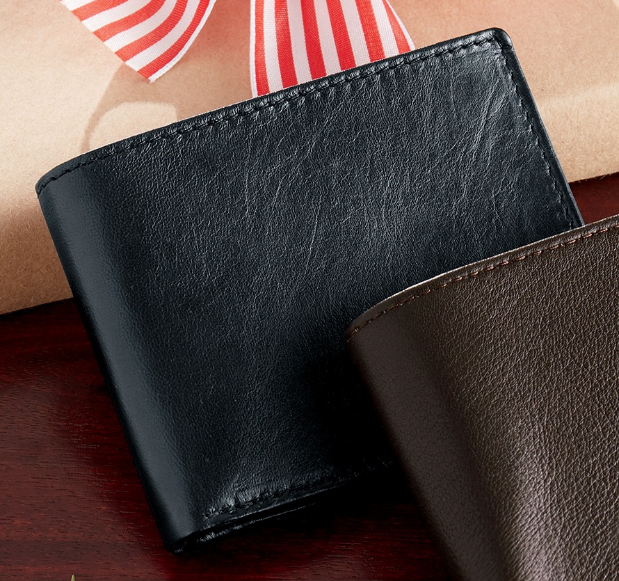 Lambskin Wallet, Black, large