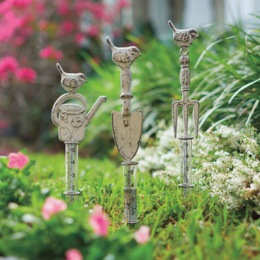 Garden Tool Rain Gauge Stake, , large