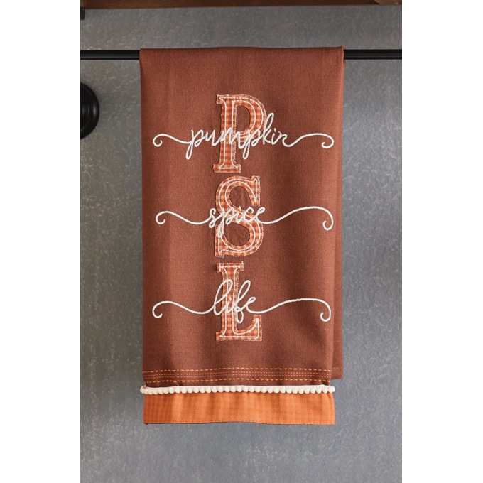 Pumpkin Spice Coffee Towel, Multi, large