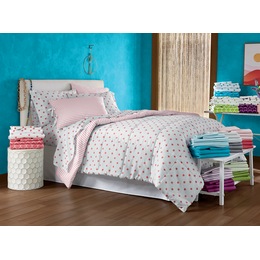 Reversible Dot and Stripe Down-Alternative Comforter Set, , large