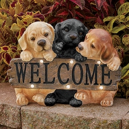 Solar Pet Welcome Sign, , large