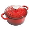 Crock Pot Artisan 3-qt. Enameled Cast Iron Dutch Oven with Lid, Gradient Red, large