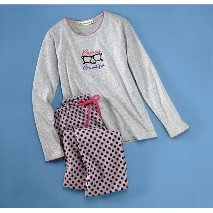 Bossy But Beautiful PJ Set, , large