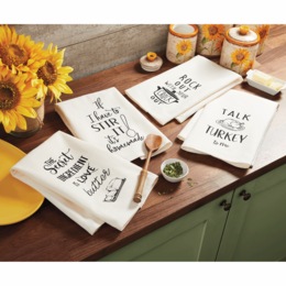 Set of 2 Funny Fall Dish Towels, , large