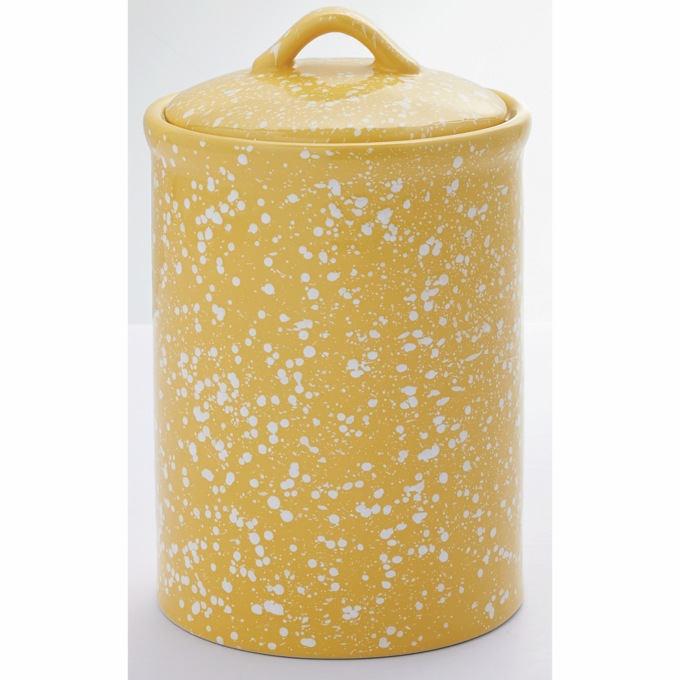 Set of 4 Speckled Canisters, , large