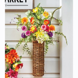 Butterfly Garden Florals in Basket, , large