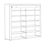 6-Layer Fabric Double Shoe Storage Organizer, , large