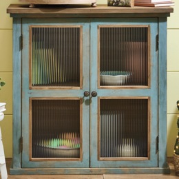 Windowpane Ripple Glass Cabinet, , large