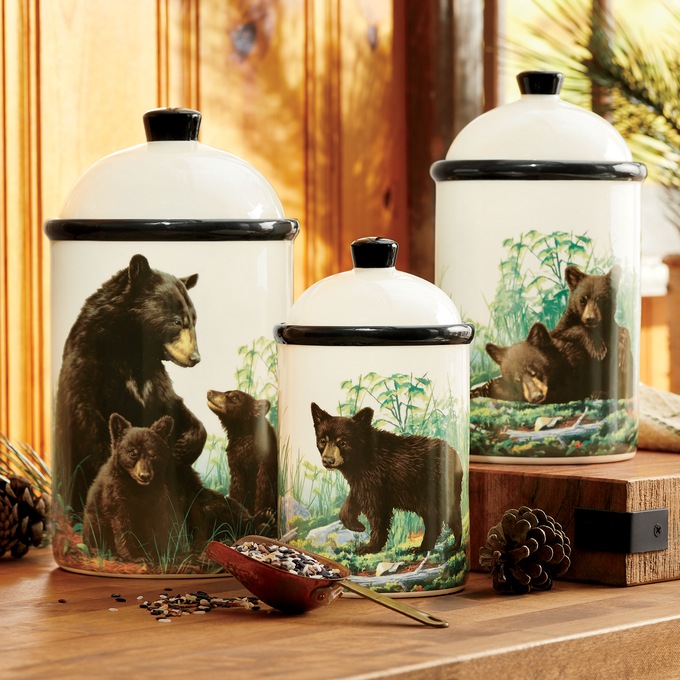 3 Piece Lodge Wilderness Canister Set Country Door