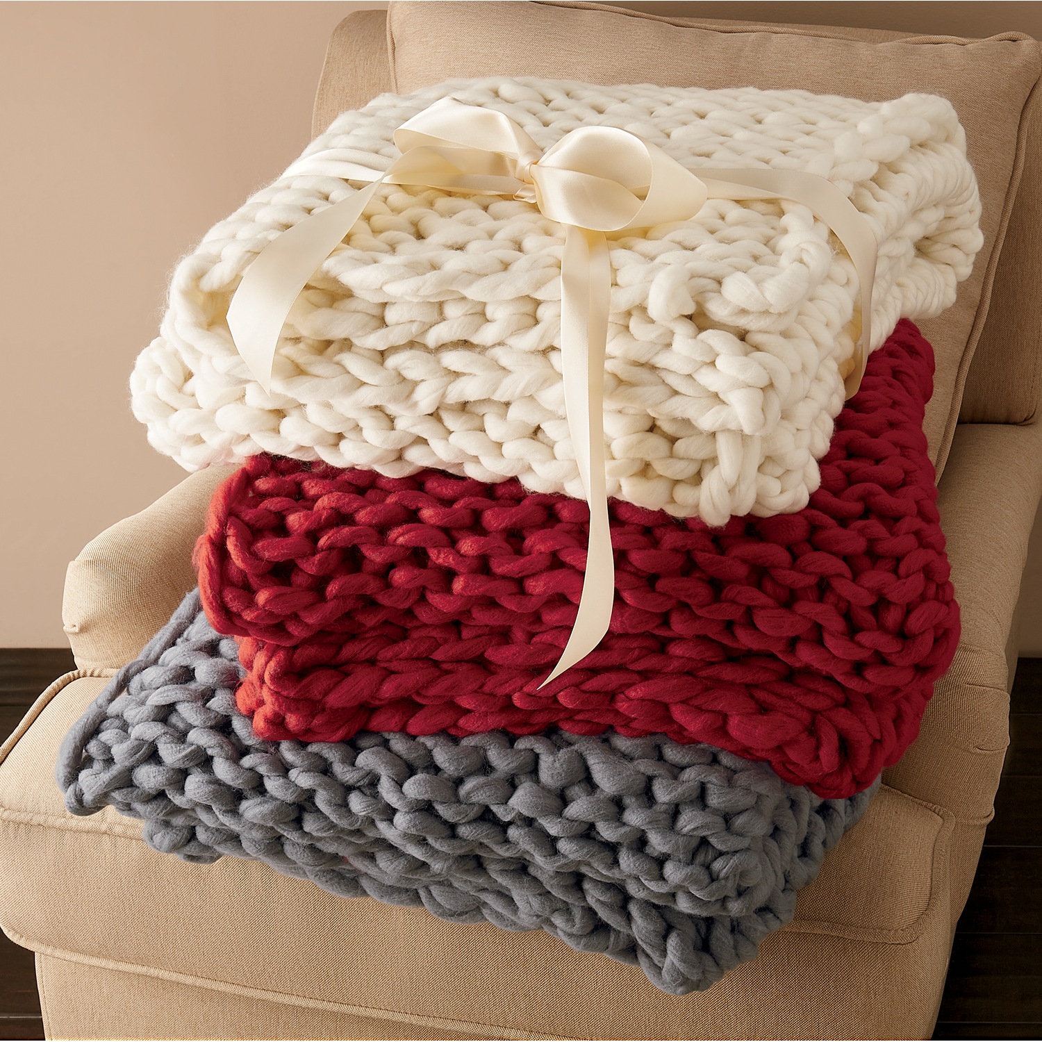 Chunky Knit Throw Country Door
