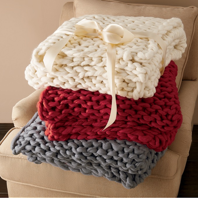 Chunky Knit Throw, , large