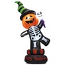 Spinning Skeleton Lit Inflatable, Multi, large