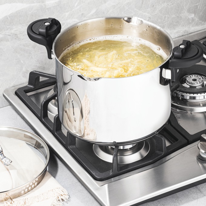 Gotham Steel 5-Quart Pasta Pot, Stainless Steel, large