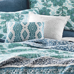 Aqua Flora Accent Pillow by Jessica Simpson, , large