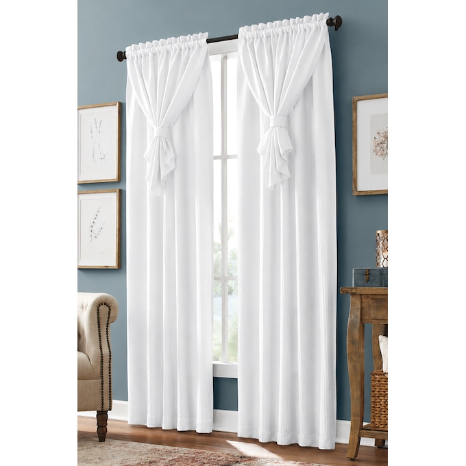 Allegra Waffle Textured Panel, White, large