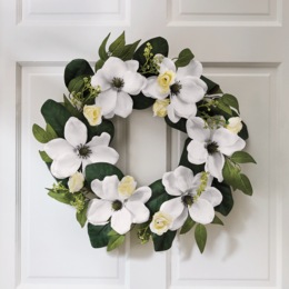 Magnolia Blooms Wreath, , large